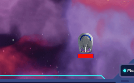 Mission navigation view through a nebula