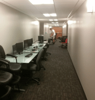 Picture of a hallways turned into a startup office.