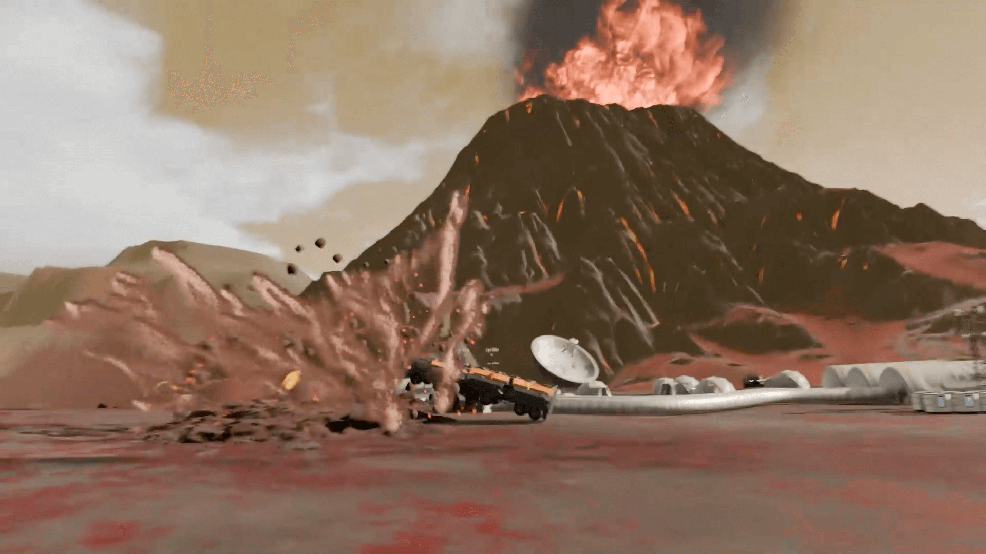 Training mission volcano eruption briefing